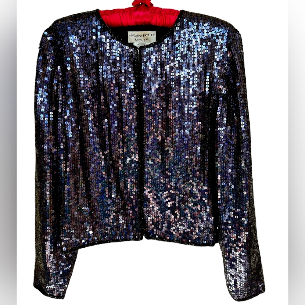 Sequined evening jacket/top. Women's small. Great for the holidays!